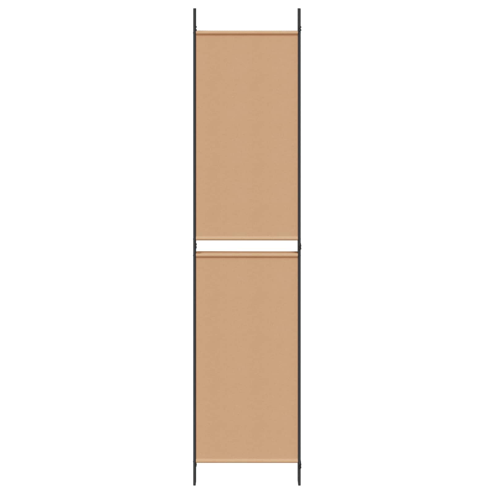 4-panelen roomdivider Beige 200 x 220 cm Stof