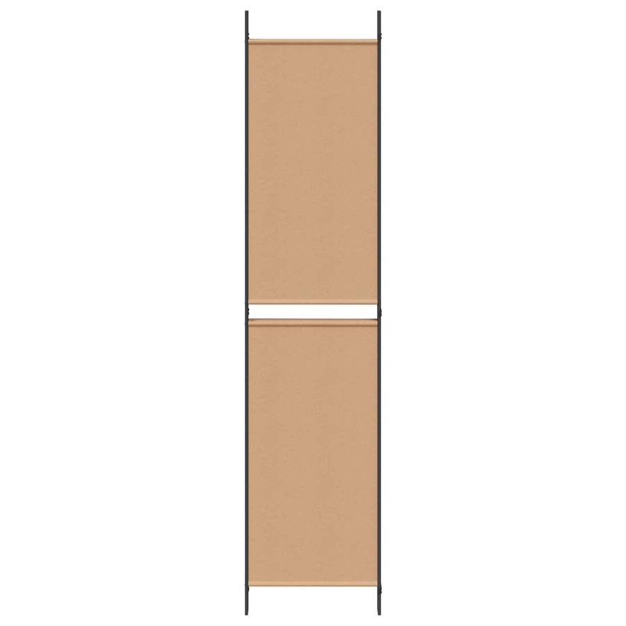 4-panelen roomdivider Beige 200 x 220 cm Stof