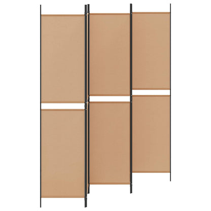 5-Panel Room Divider Beige 250 x 220 cm Stof