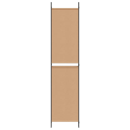 5-Panel Room Divider Beige 250 x 220 cm Stof