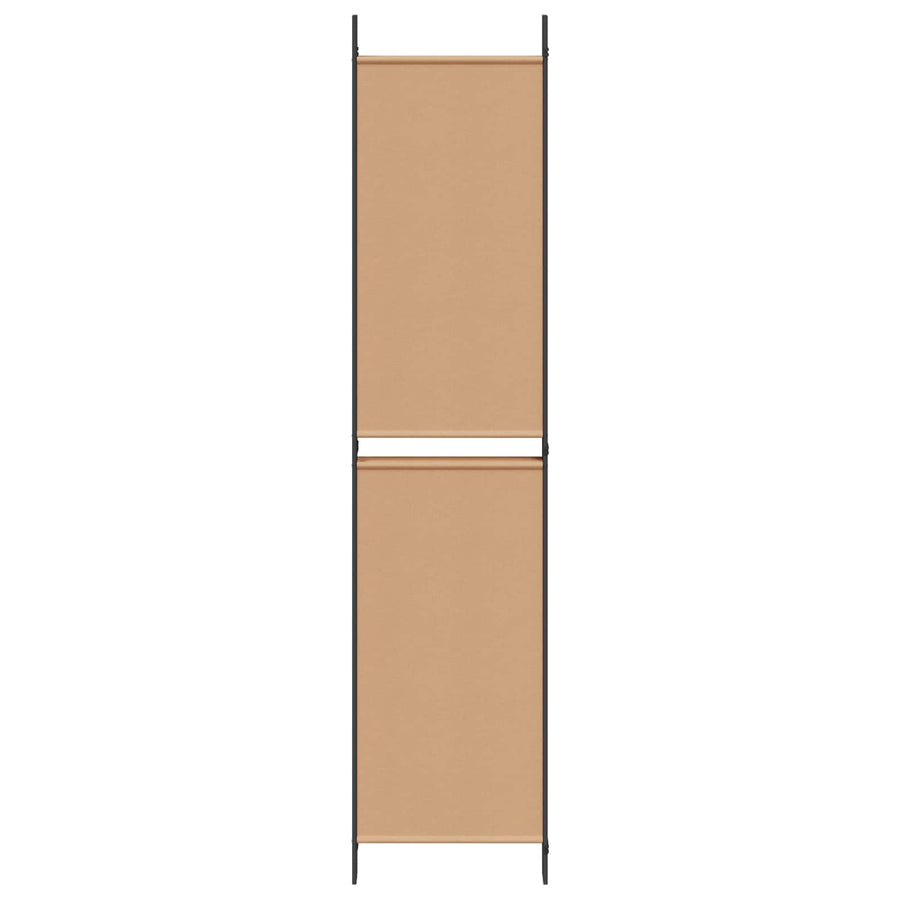 5-Panel Room Divider Beige 250 x 220 cm Stof