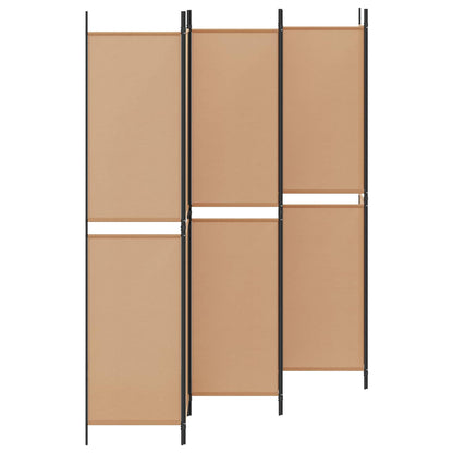 6-Panelen Kamerscherm Beige 300 x 220 cm Stof