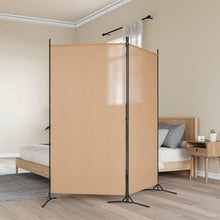 2-Panelen Kamerscherm Beige 175 x 180 cm Stof