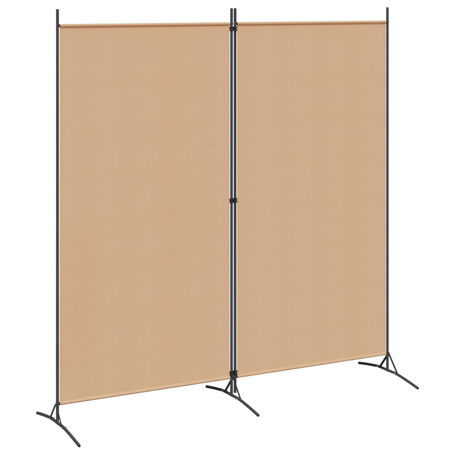 2-Panelen Kamerscherm Beige 175 x 180 cm Stof