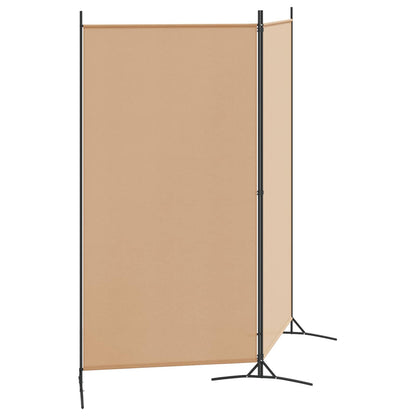 2-Panelen Kamerscherm Beige 175 x 180 cm Stof