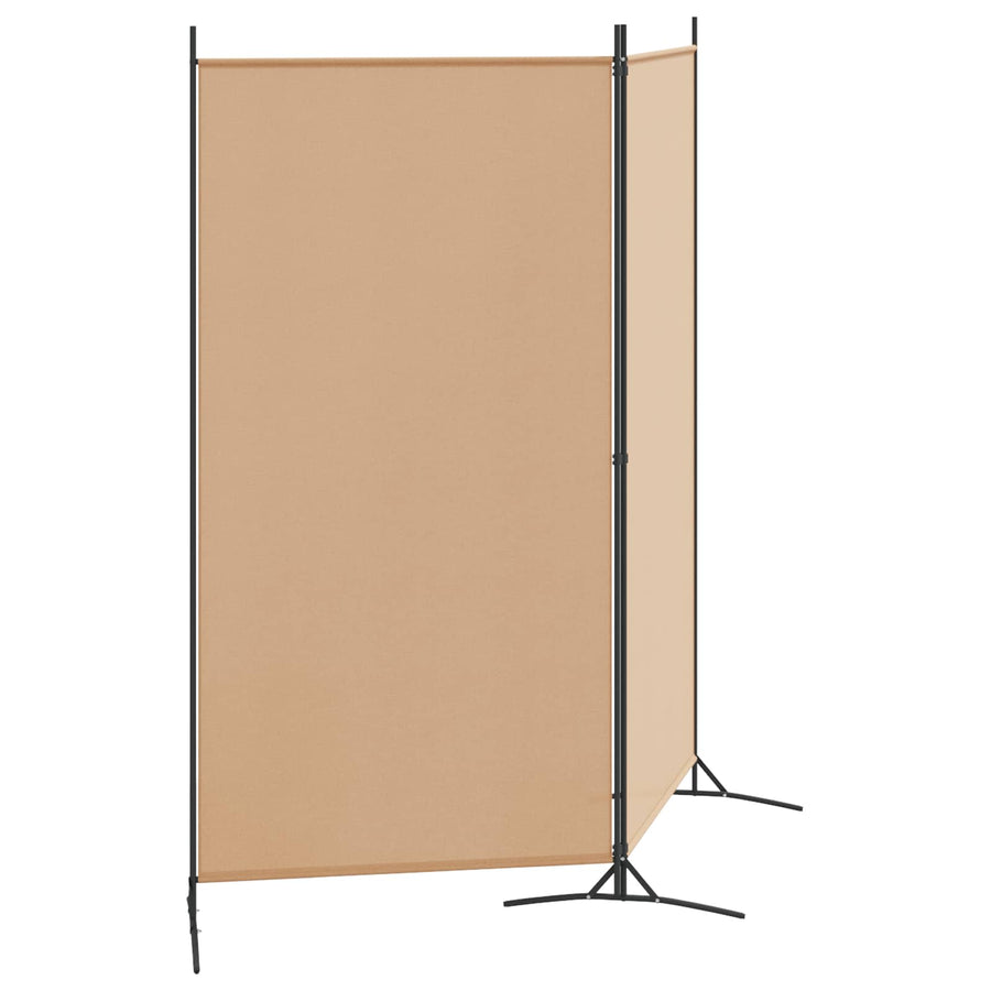 2-Panelen Kamerscherm Beige 175 x 180 cm Stof