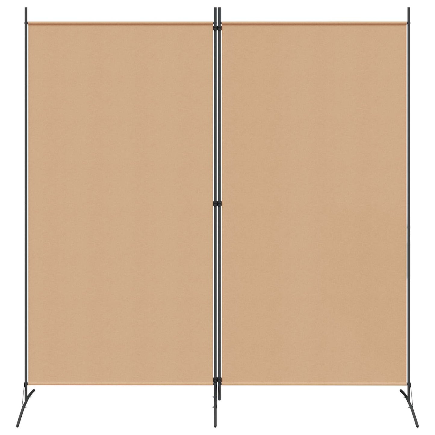 2-Panelen Kamerscherm Beige 175 x 180 cm Stof