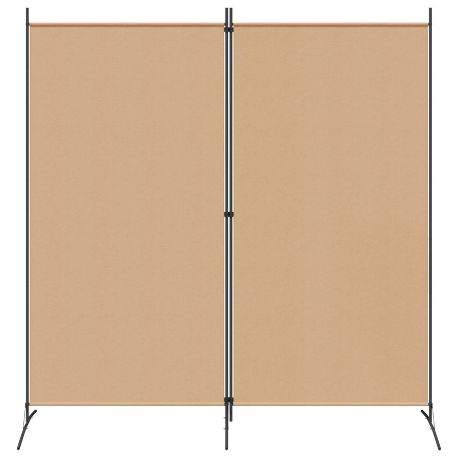 2-Panelen Kamerscherm Beige 175 x 180 cm Stof
