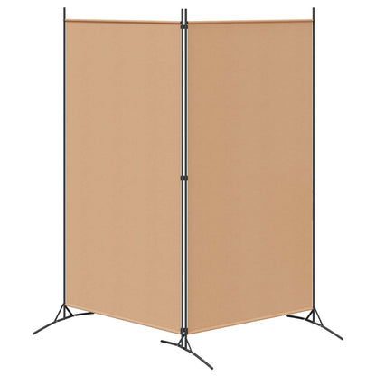 2-Panelen Kamerscherm Beige 175 x 180 cm Stof