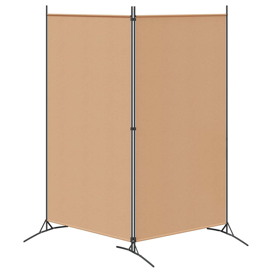 2-Panelen Kamerscherm Beige 175 x 180 cm Stof