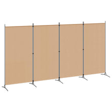 4-panelen roomdivider Beige 346 x 180 cm Stof