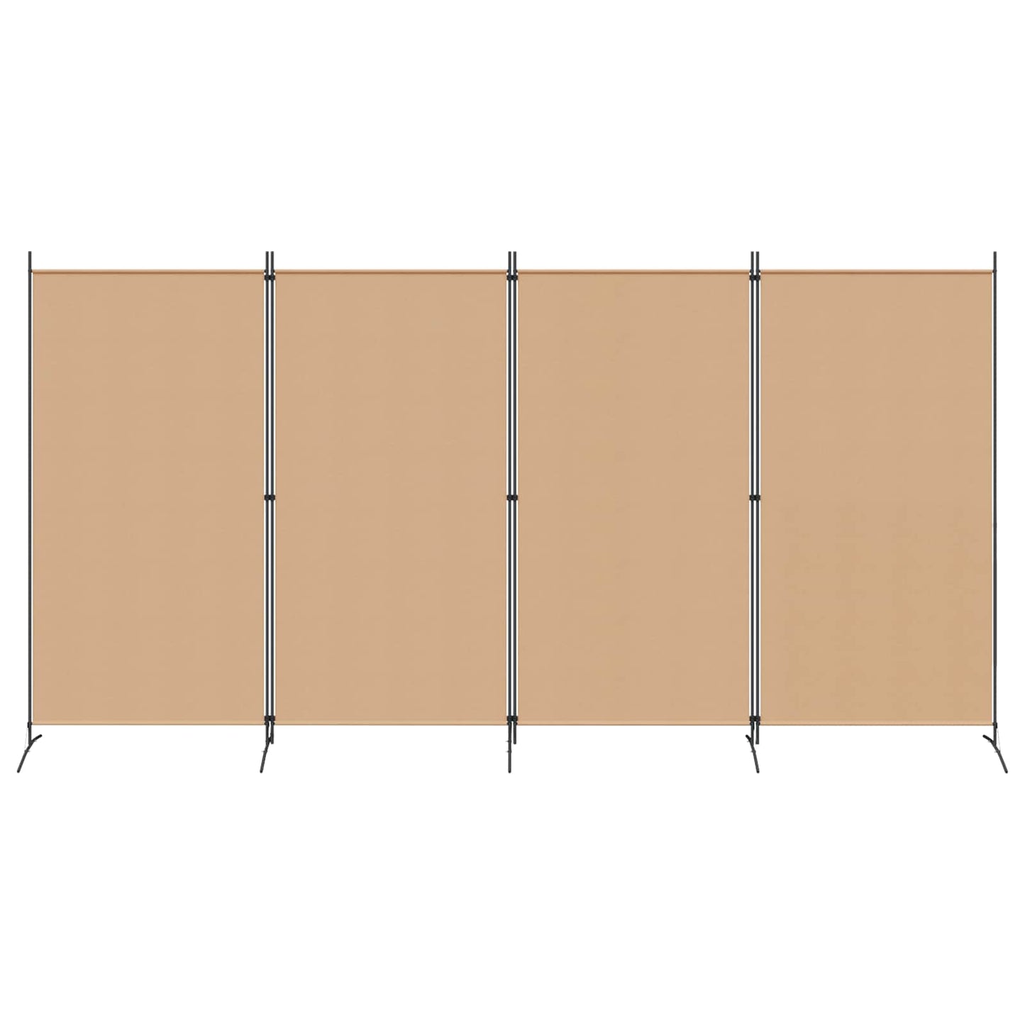 4-panelen roomdivider Beige 346 x 180 cm Stof
