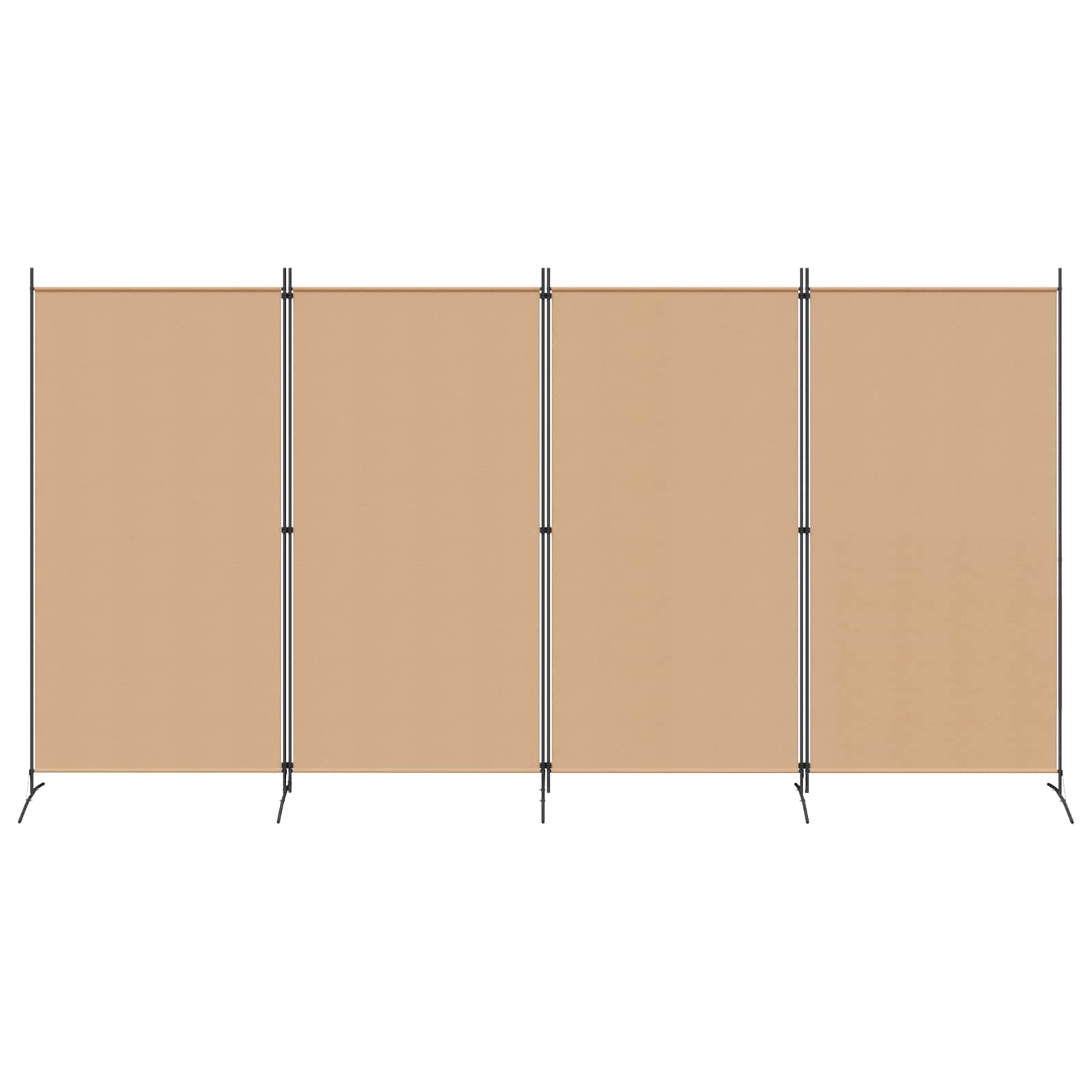 4-panelen roomdivider Beige 346 x 180 cm Stof
