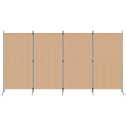 4-panelen roomdivider Beige 346 x 180 cm Stof