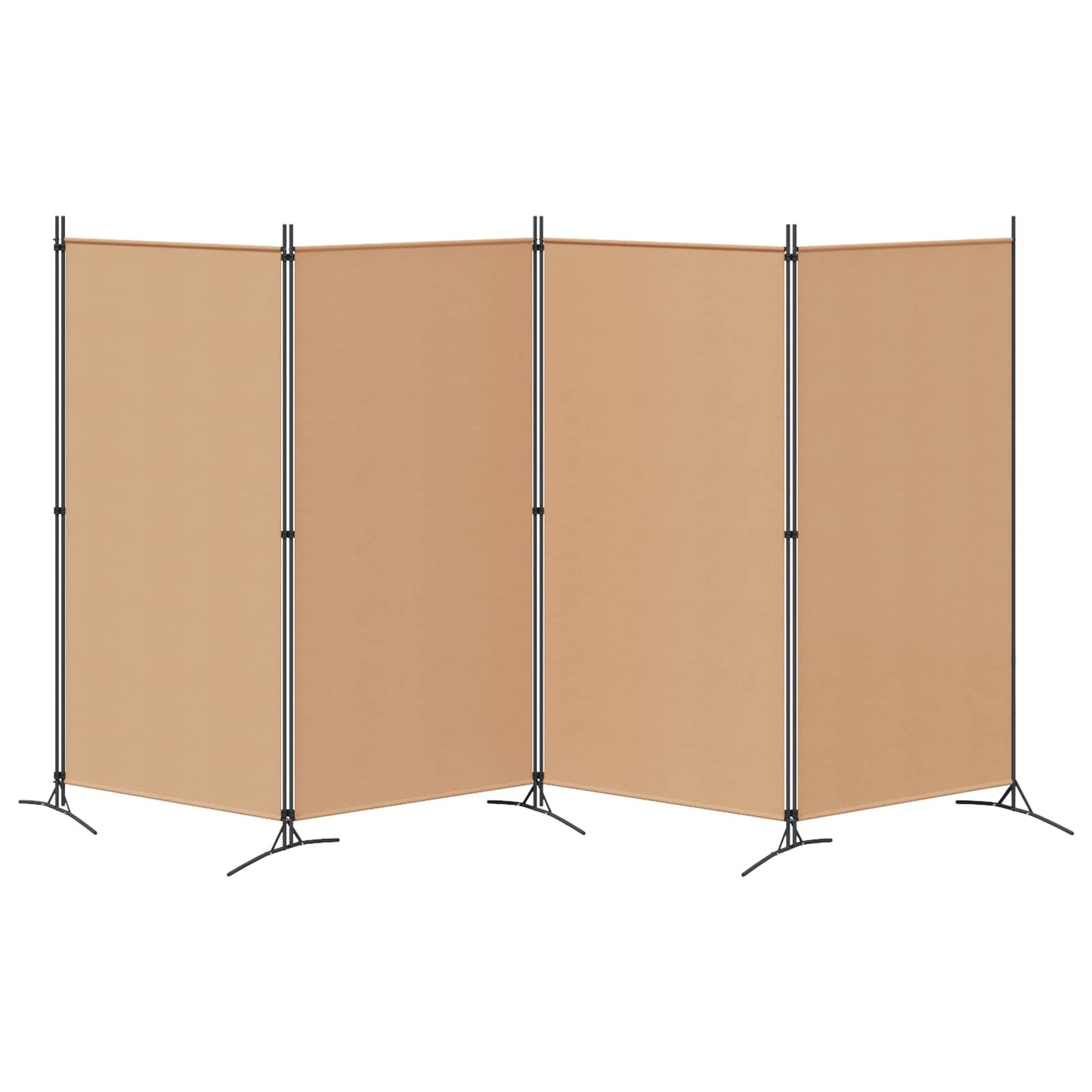 4-panelen roomdivider Beige 346 x 180 cm Stof