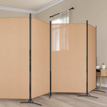 5-Panel Room Divider Beige 433 x 180 cm Stof