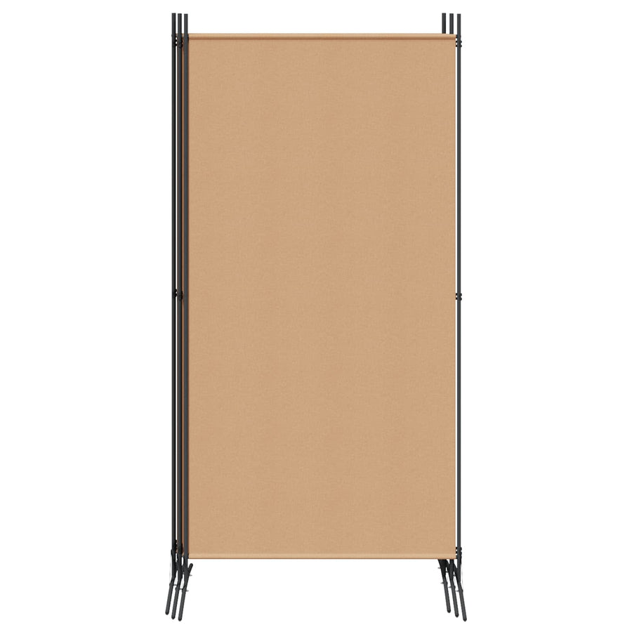5-Panel Room Divider Beige 433 x 180 cm Stof