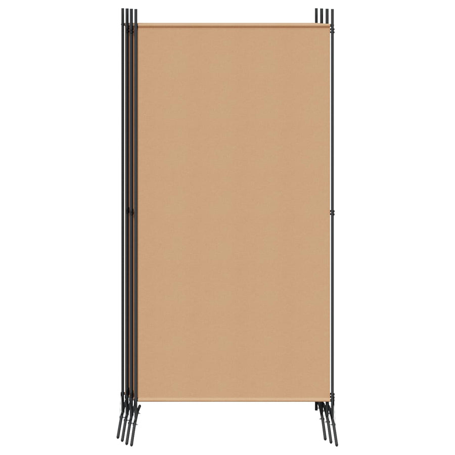 6-Panelen Kamerscherm Beige 520 x 180 cm Stof
