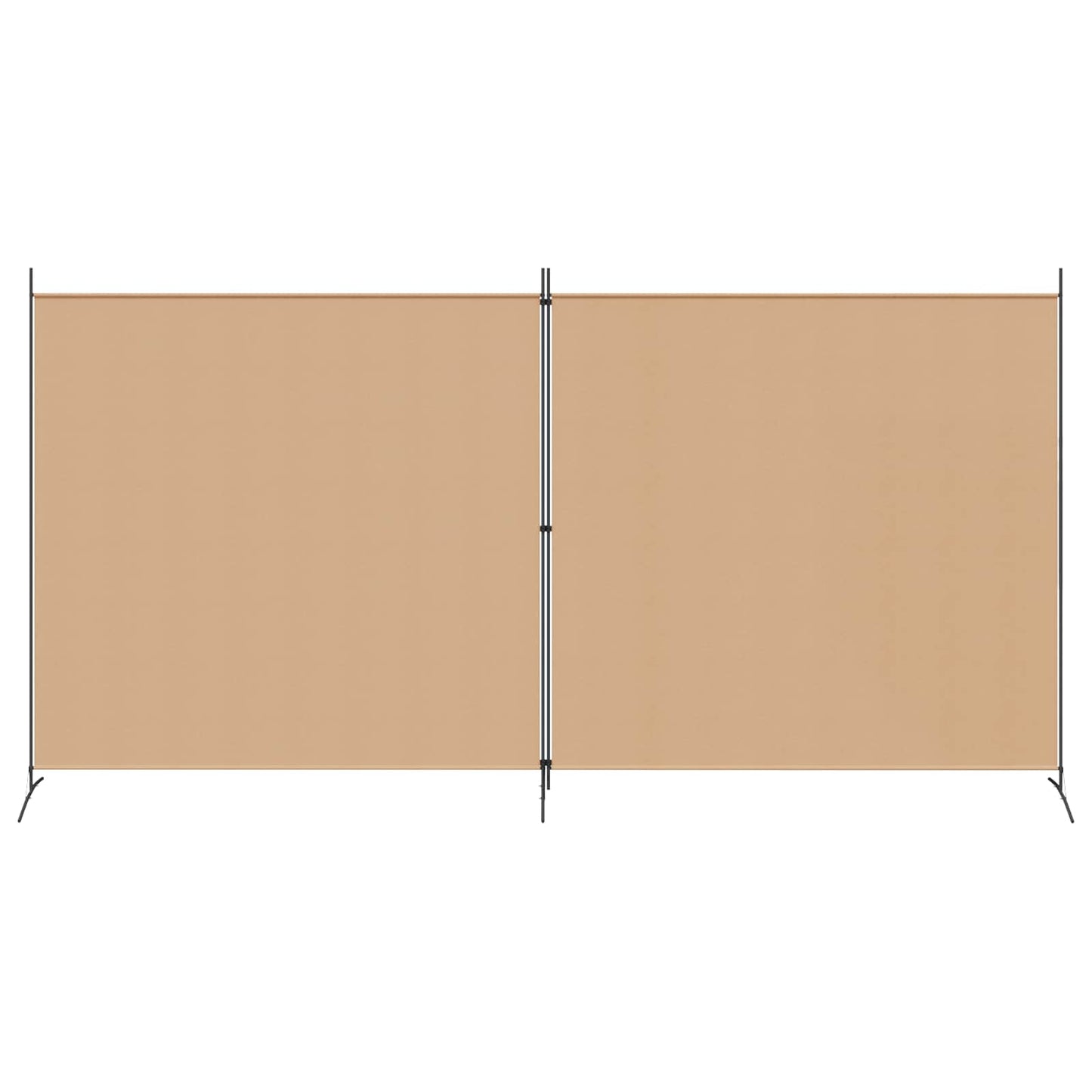 2-Panelen Kamerscherm Beige 348 x 180 cm Stof