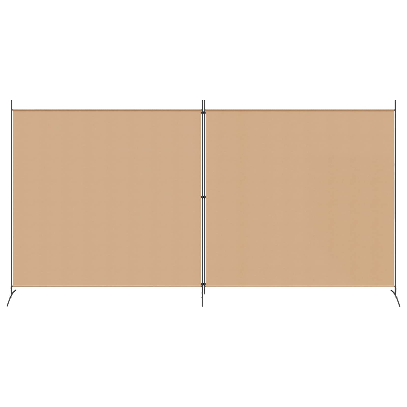 2-Panelen Kamerscherm Beige 348 x 180 cm Stof