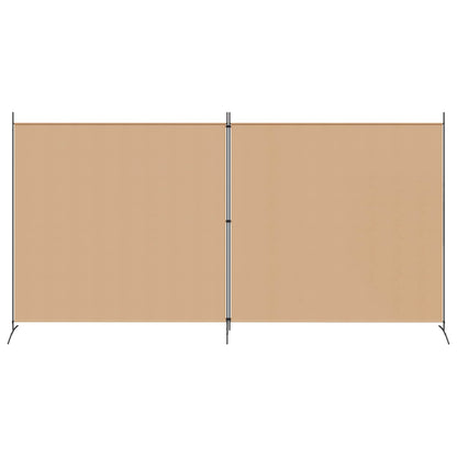 2-Panelen Kamerscherm Beige 348 x 180 cm Stof