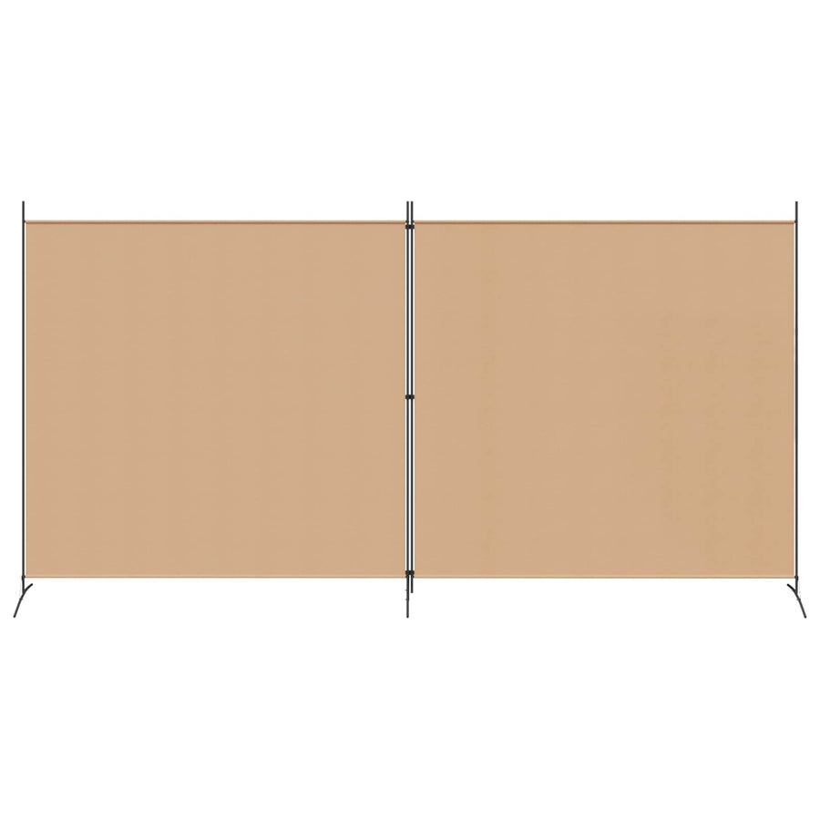 2-Panelen Kamerscherm Beige 348 x 180 cm Stof