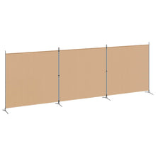 4-panelen roomdivider Beige 525 x 180 cm Stof