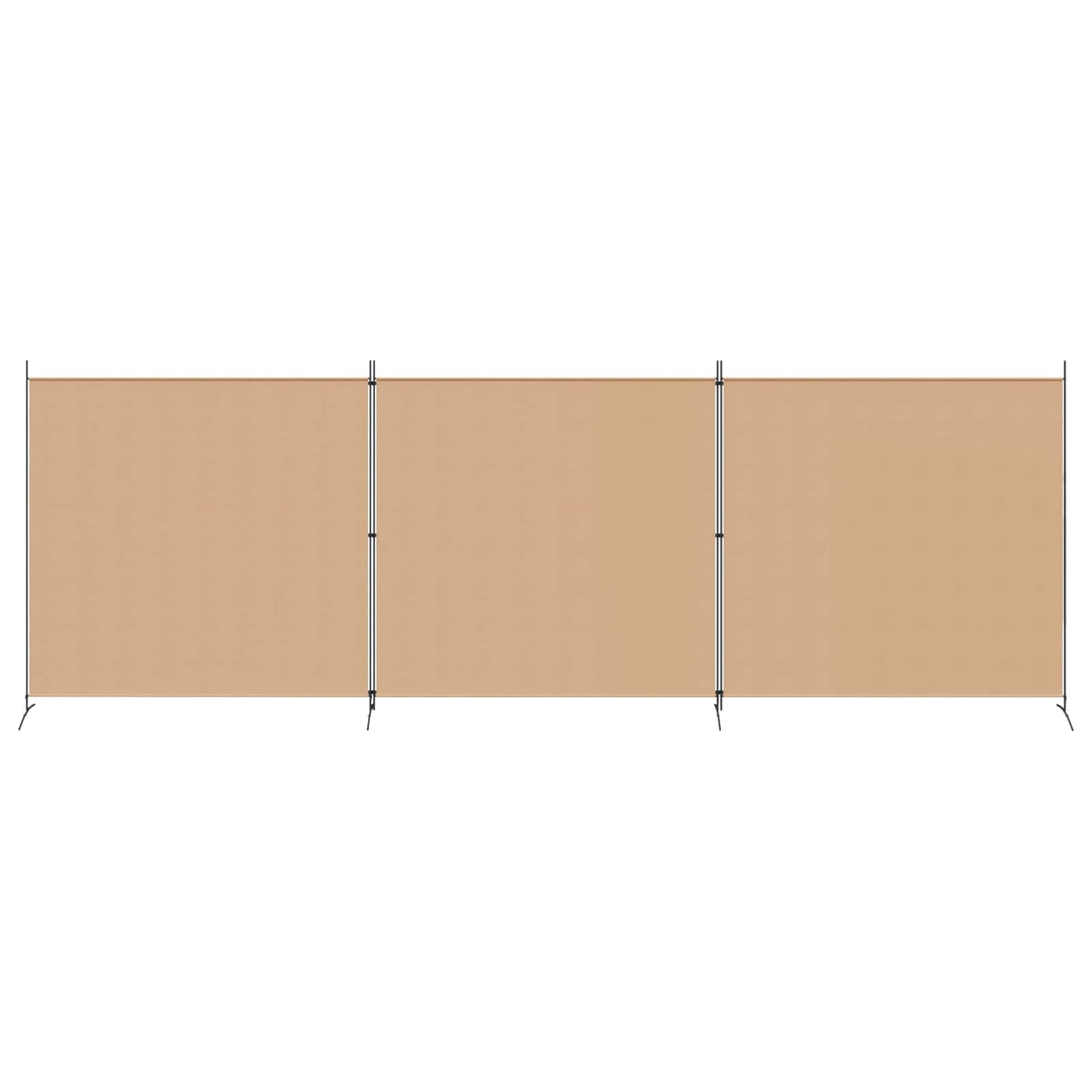 4-panelen roomdivider Beige 525 x 180 cm Stof