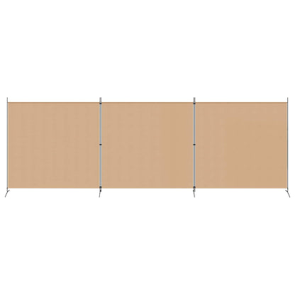 4-panelen roomdivider Beige 525 x 180 cm Stof