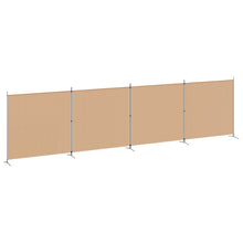 4-panelen roomdivider Beige 698 x 180 cm Stof