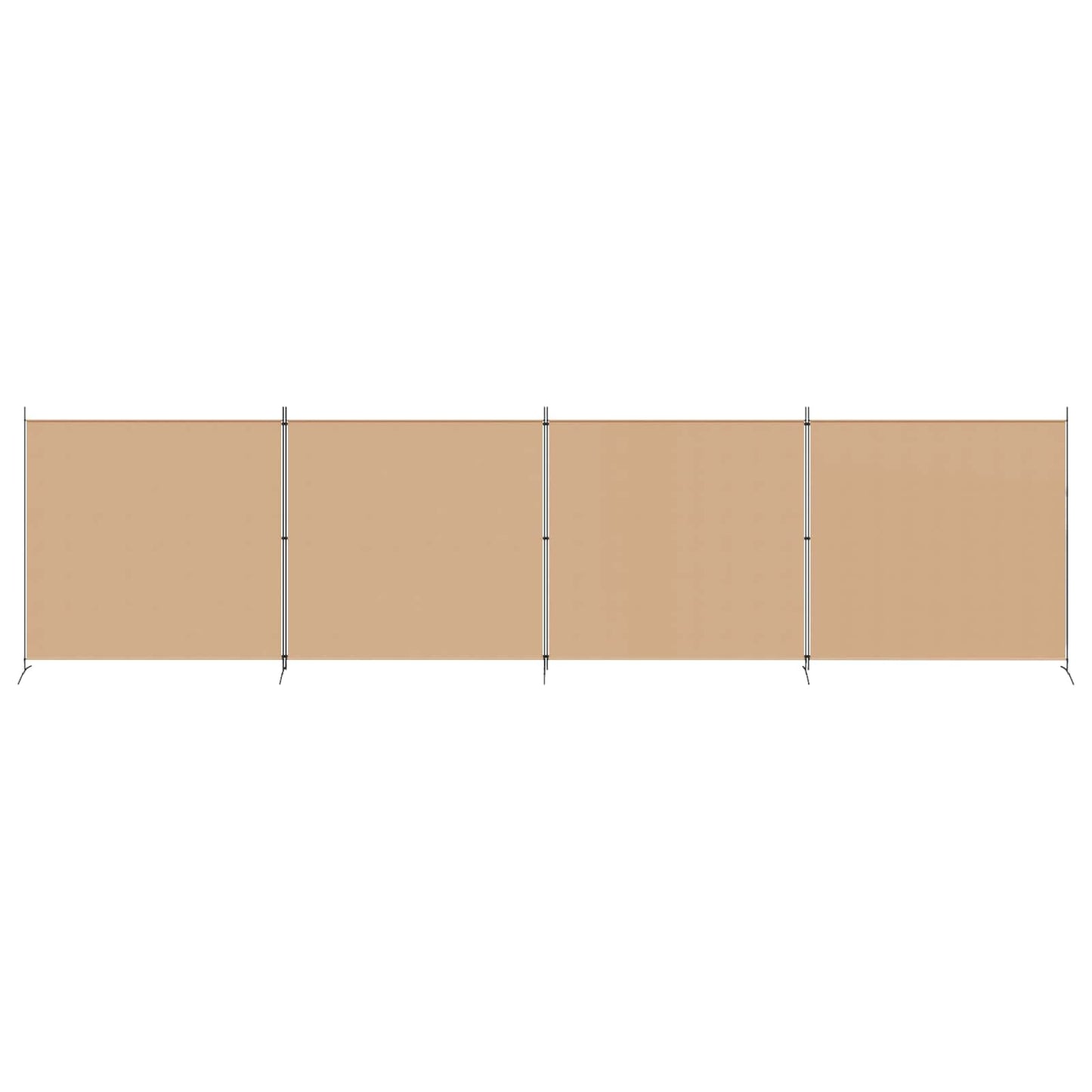 4-panelen roomdivider Beige 698 x 180 cm Stof