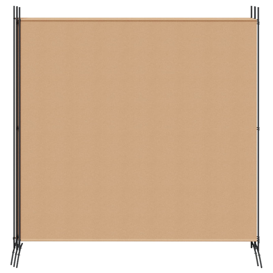 4-panelen roomdivider Beige 698 x 180 cm Stof