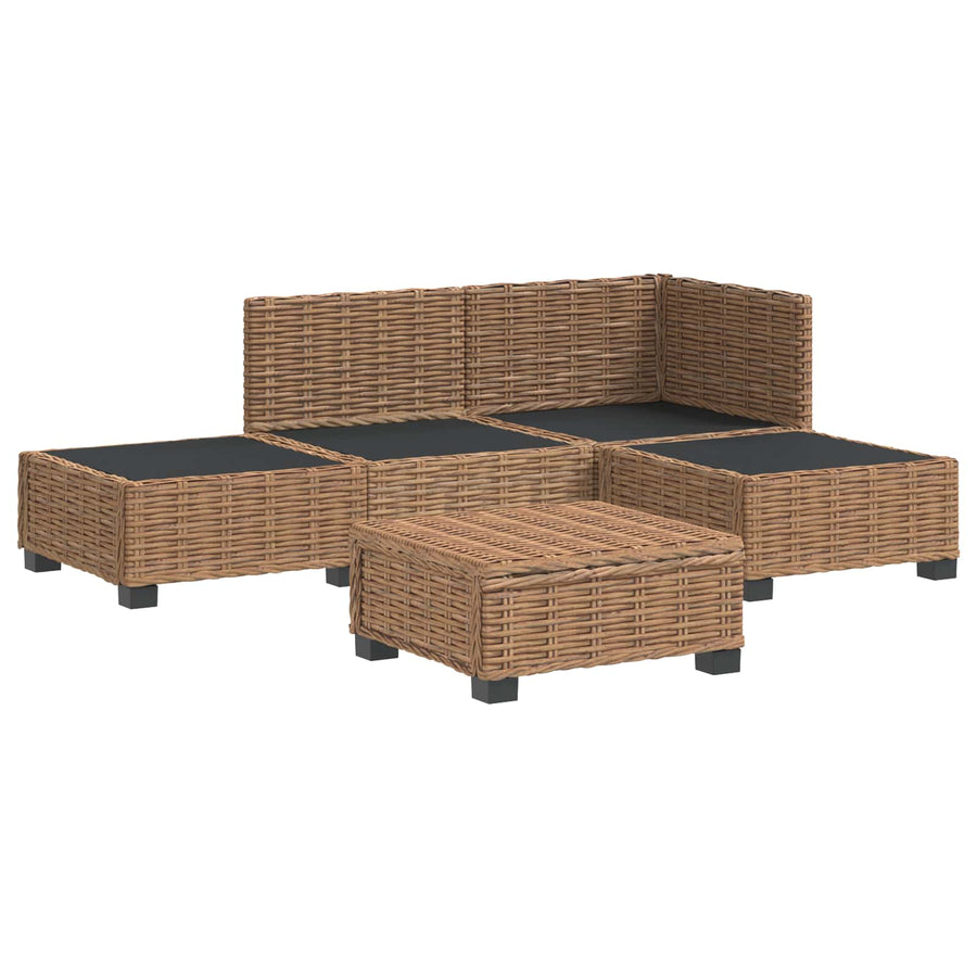 4 st Rieten Loungeset met Kussens GENDT Natuurlijk rattan