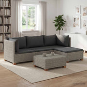 Loungeset 5 delig rotan met kussens