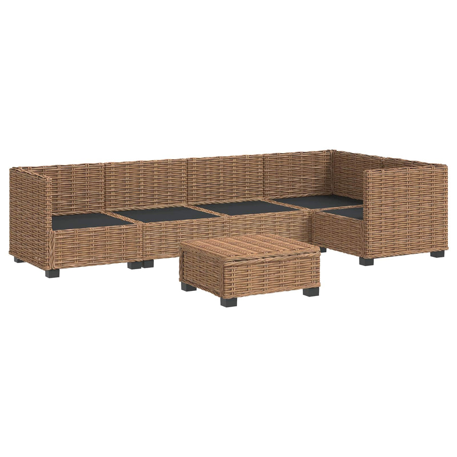 6 st Rieten Loungeset met Kussens GENDT Natuurlijk rattan