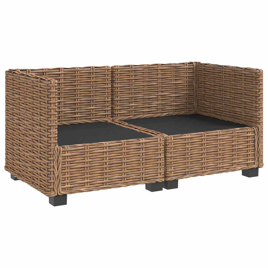 2 st Rieten Loungeset met Kussens GENDT Natuurlijk rattan
