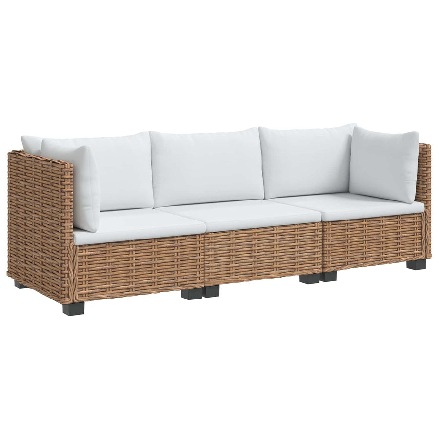 3 st Rieten Loungeset met Kussens GENDT Natuurlijk rattan