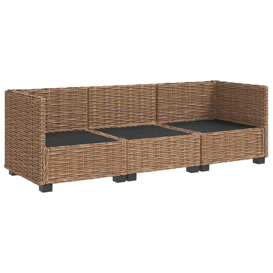 3 st Rieten Loungeset met Kussens GENDT Natuurlijk rattan