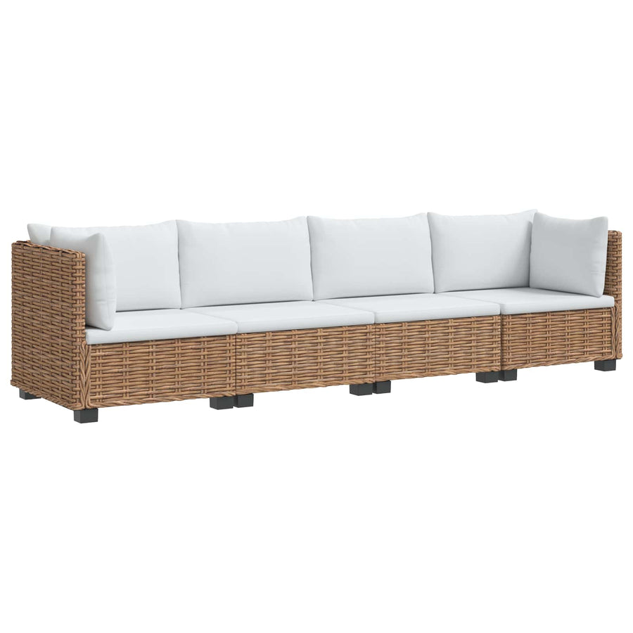 4 st Rieten Loungeset met Kussens GENDT Natuurlijk rattan