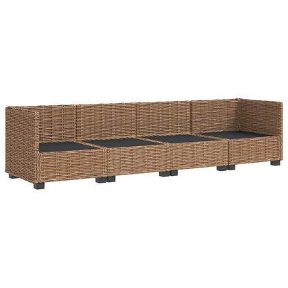 4 st Rieten Loungeset met Kussens GENDT Natuurlijk rattan