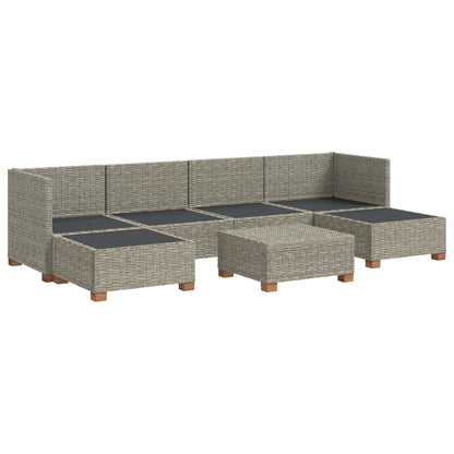 7 st Rieten Loungeset met Kussens GENDT Natuurlijk rattan