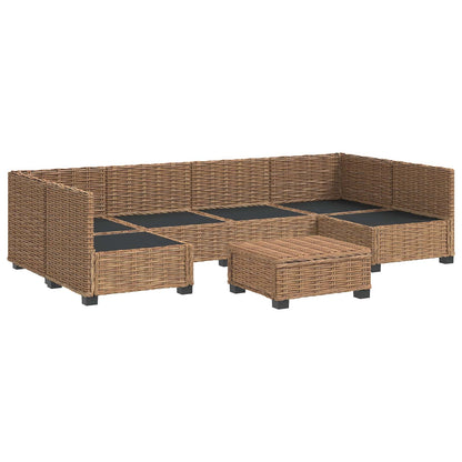 7 st Rieten Loungeset met Kussens GENDT Natuurlijk rattan