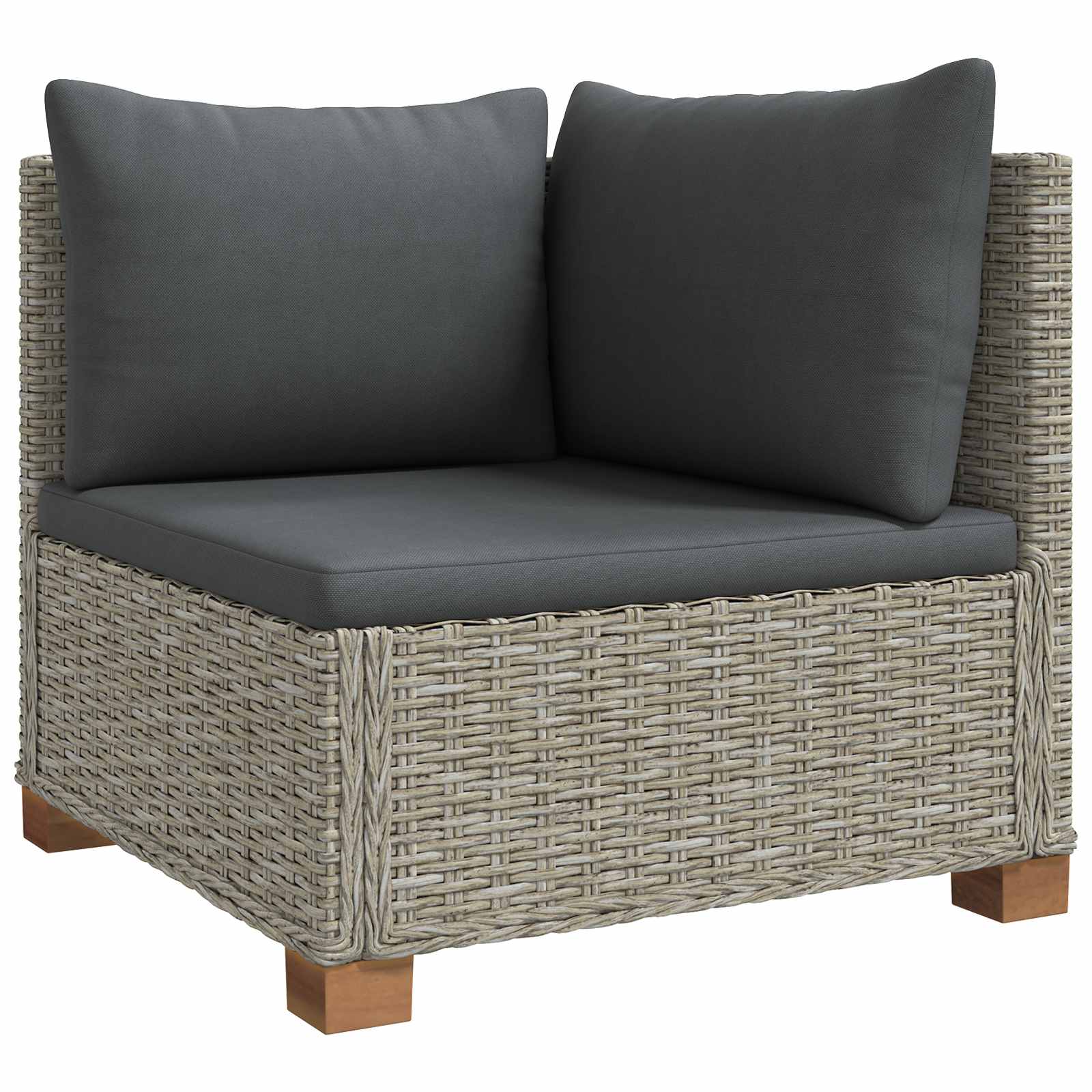 6 st Rieten Loungeset met Kussens GENDT Natuurlijk rattan