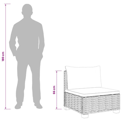 5 st Rieten Loungeset met Kussens GENDT Natuurlijk rattan