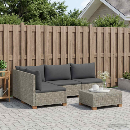 5 st Rieten Loungeset met Kussens GENDT Natuurlijk rattan