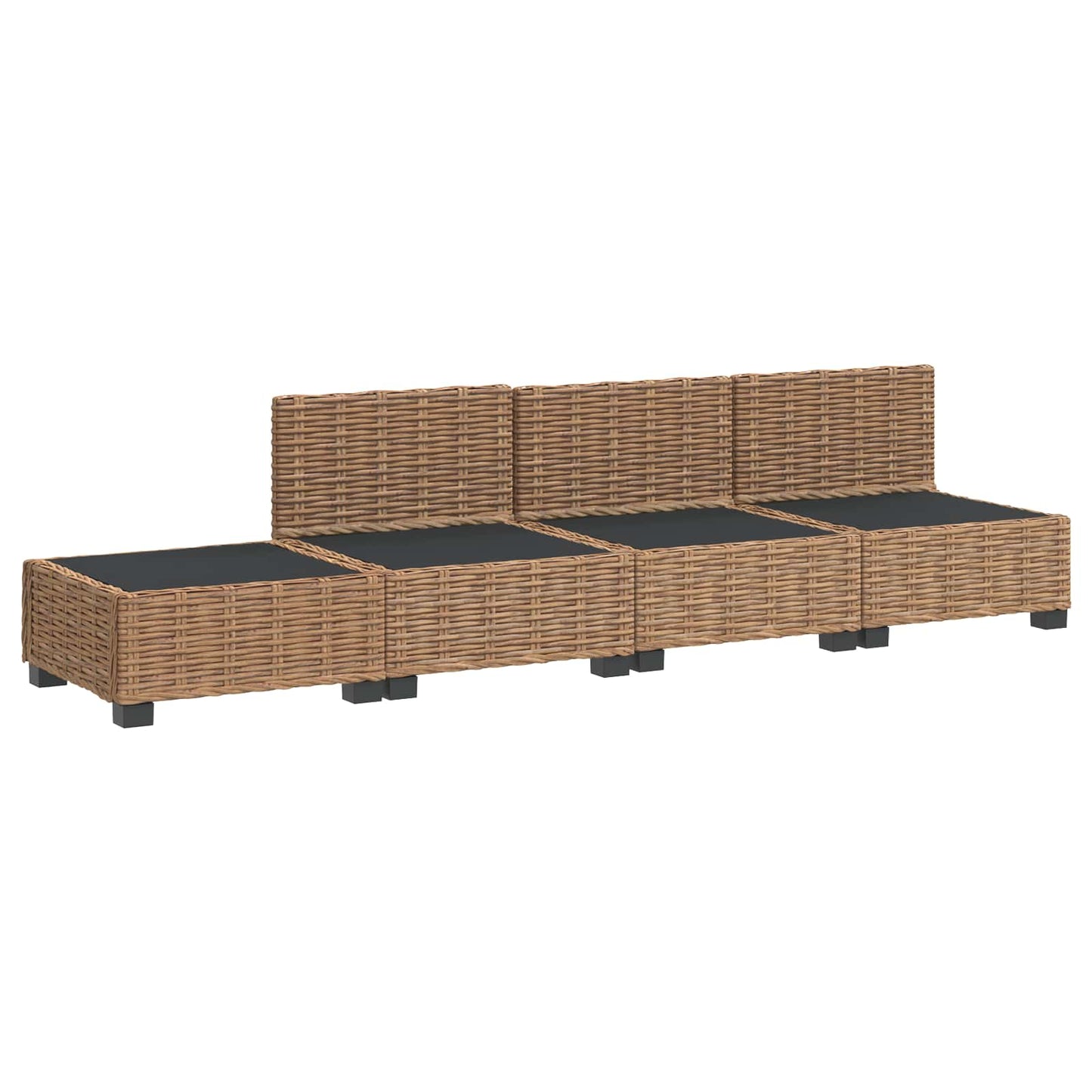 4 st Rieten Loungeset met Kussens GENDT Natuurlijk rattan
