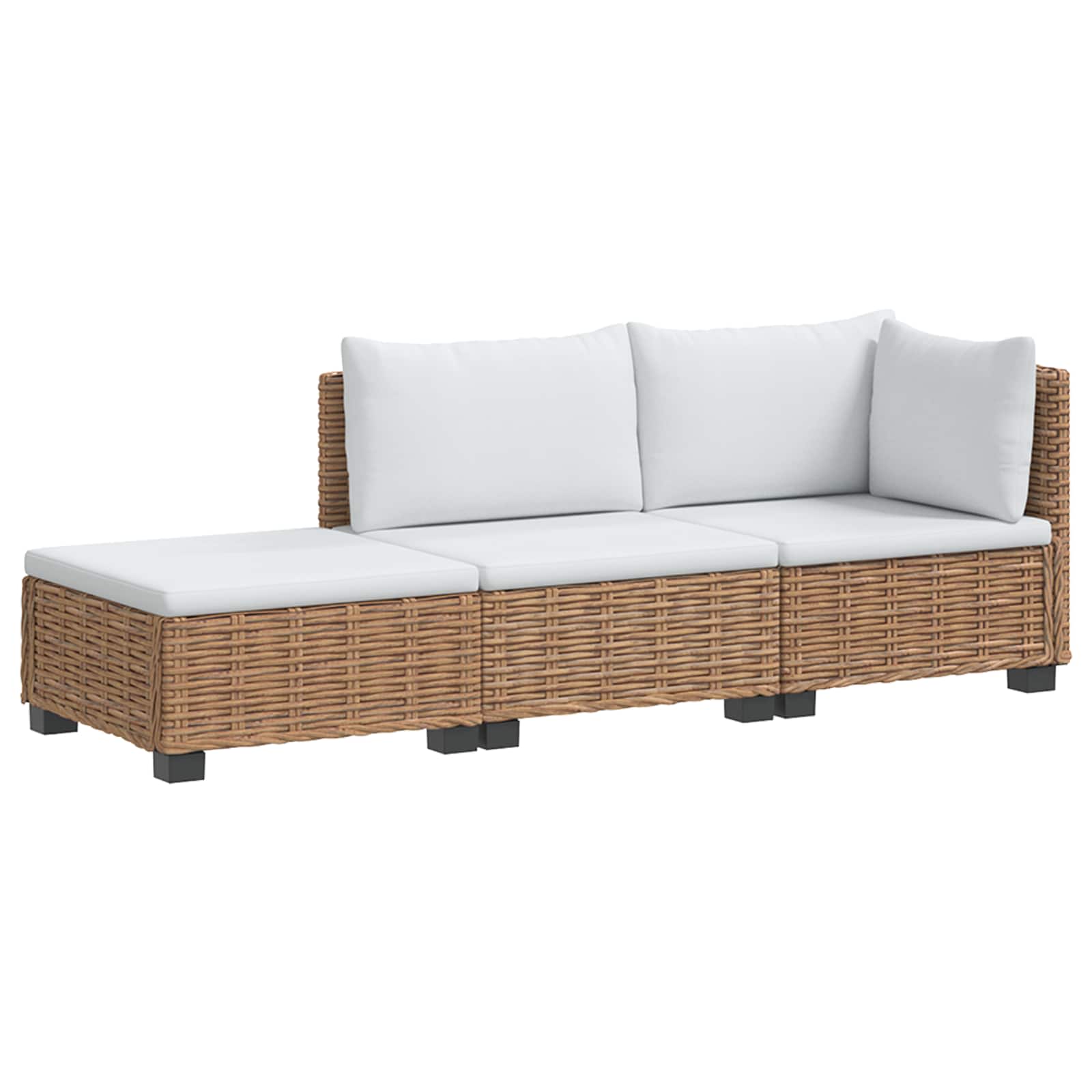 3 st Rieten Loungeset met Kussens GENDT Natuurlijk rattan