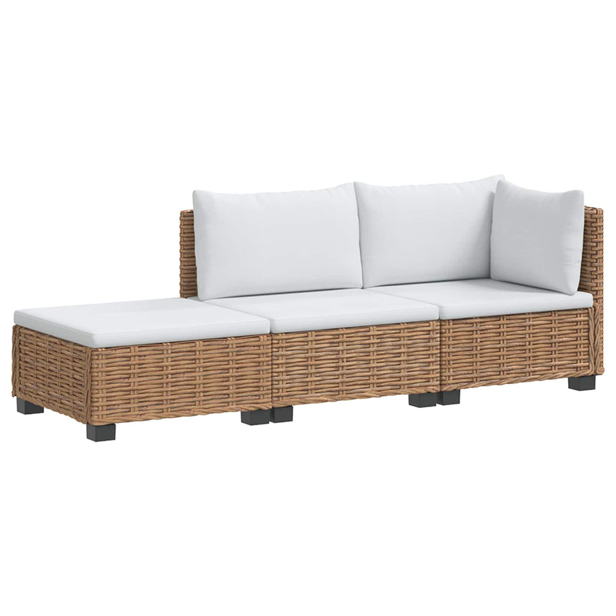 3 st Rieten Loungeset met Kussens GENDT Natuurlijk rattan