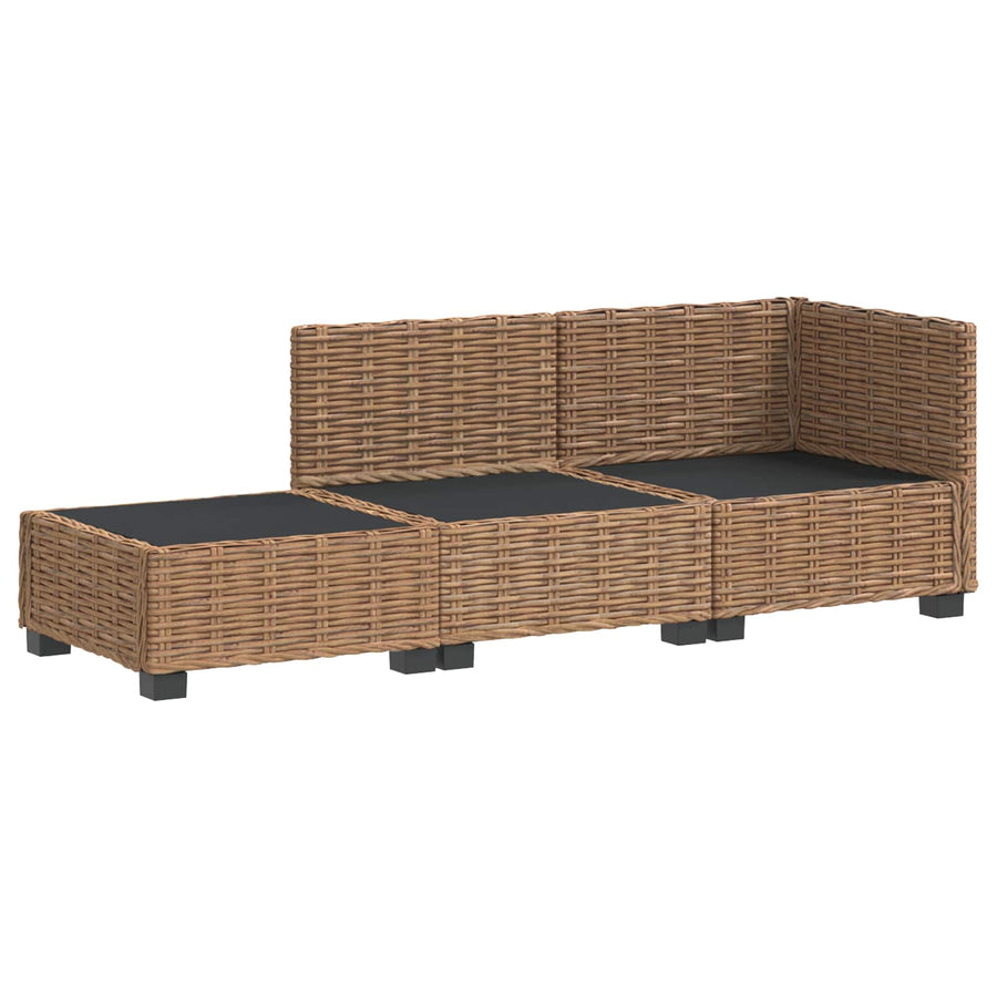 3 st Rieten Loungeset met Kussens GENDT Natuurlijk rattan