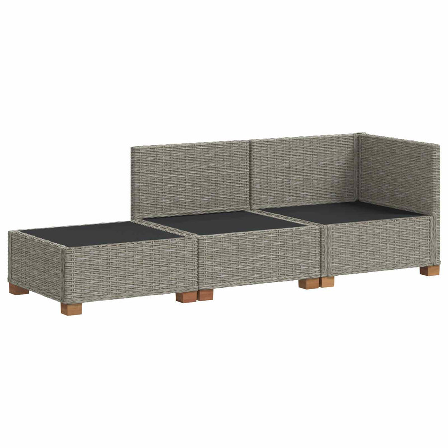 3 st Rieten Loungeset met Kussens GENDT Natuurlijk rattan